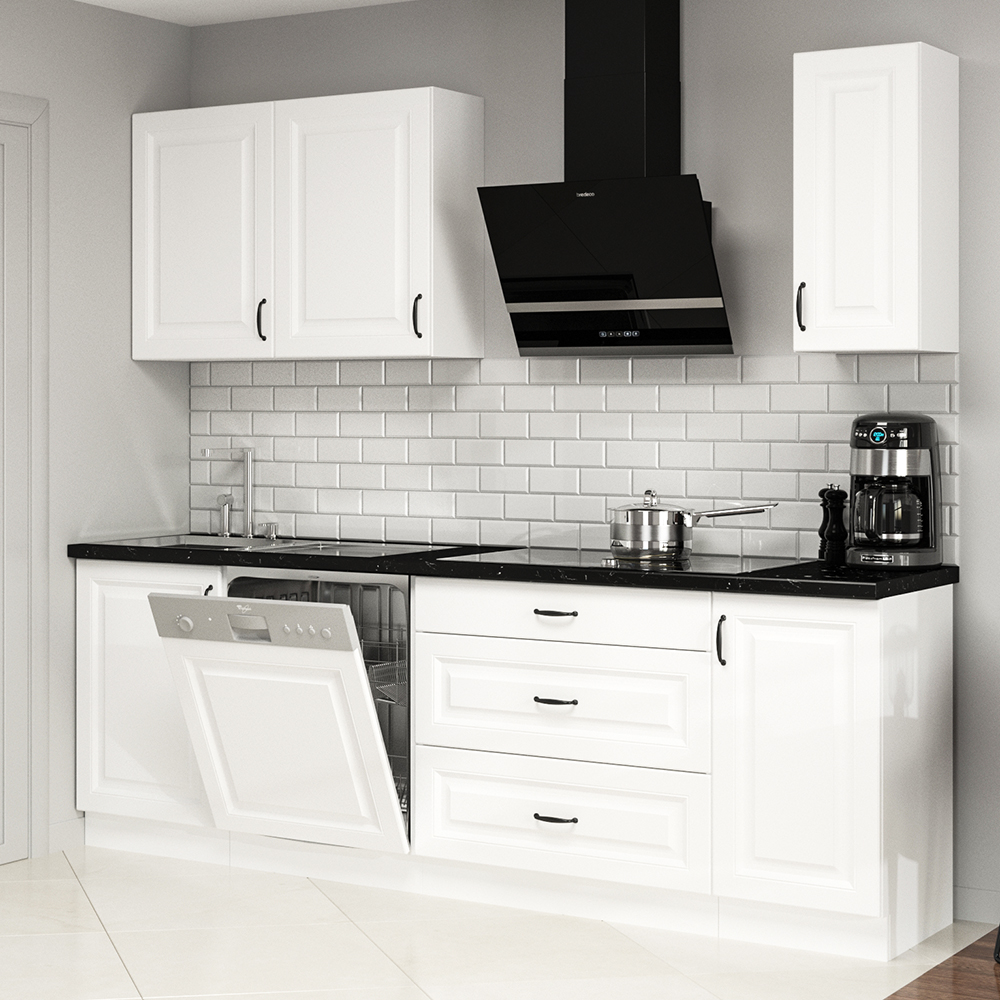 STILO bb | horní skříňka 40GS-90 1F se 2 policemi | 40 cm | bílá mat | UNI dvířka