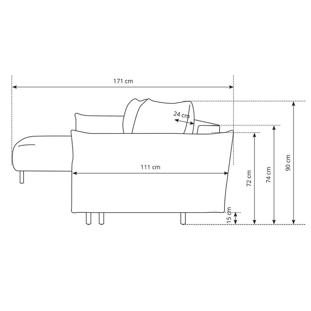 Sedací souprava ADAL | 171x257 | rozkládací + úložný prostor | VÝBĚR LÁTEK