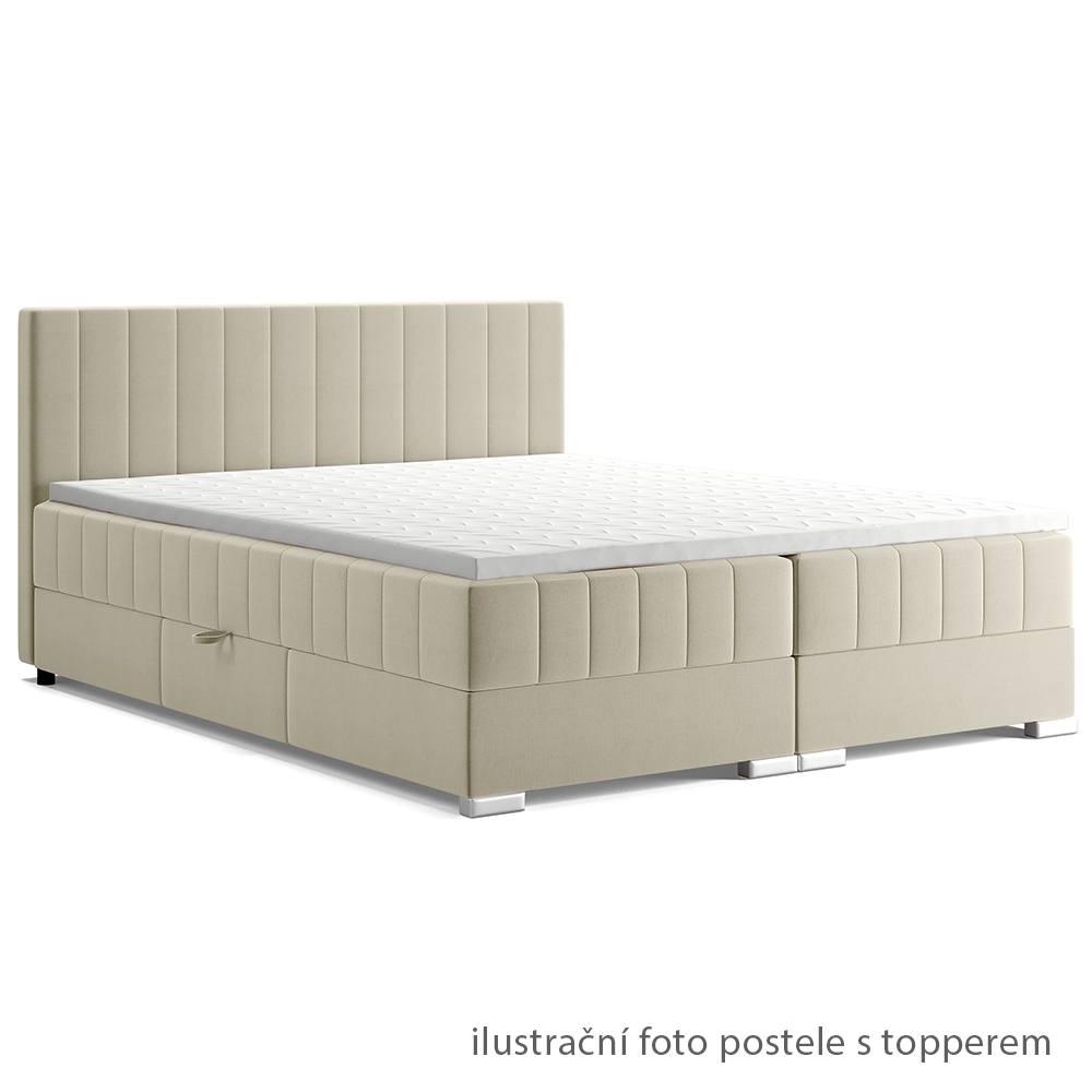 Postel dvoulůžko BOXSPRING EDIT + topper v ceně | 180x200 | VÝBĚR TKANIN