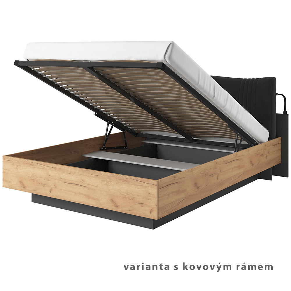 Ložnice DECO | 4 díly | kraft zlatý/antracit