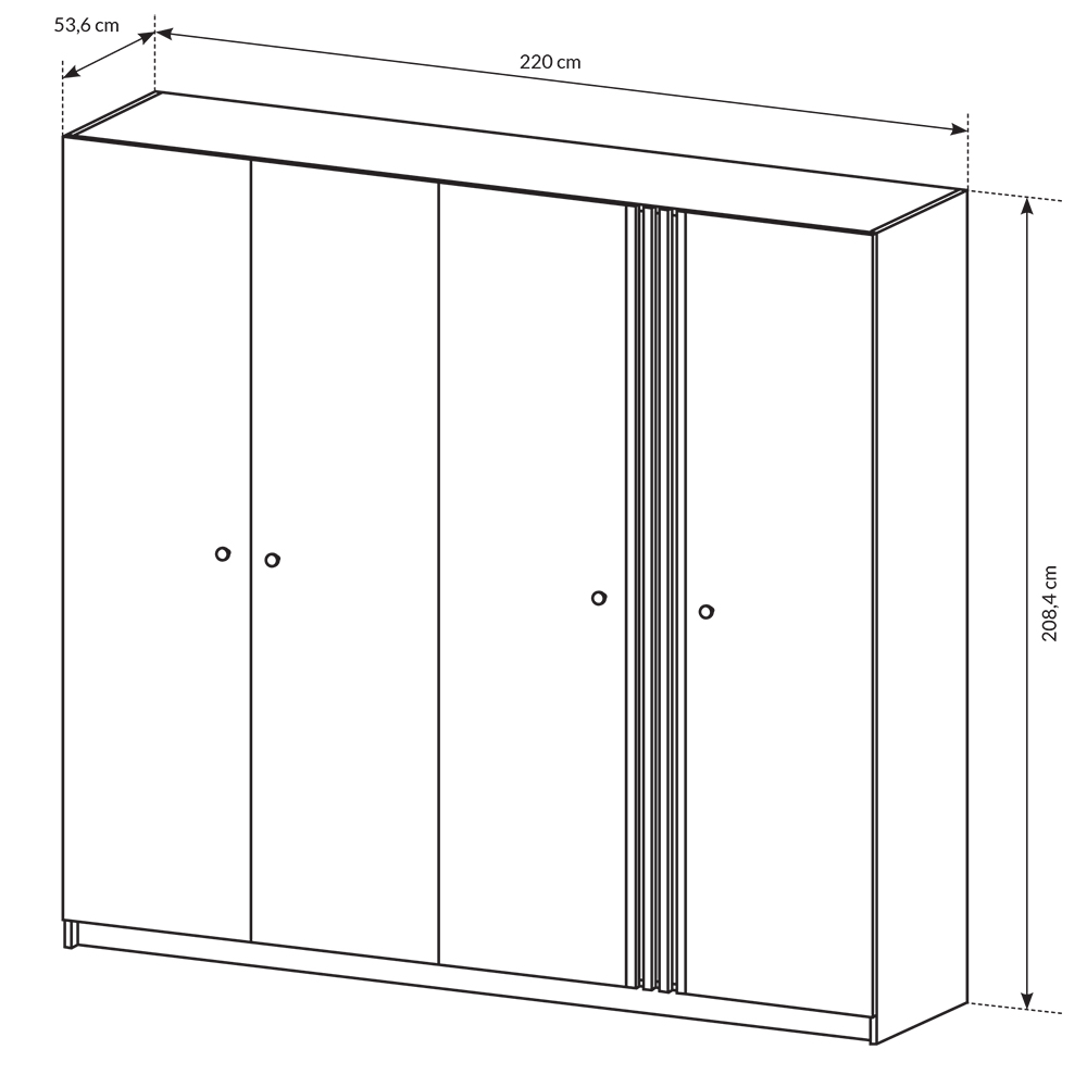Ložnice DECO | 4 díly | kraft zlatý/antracit