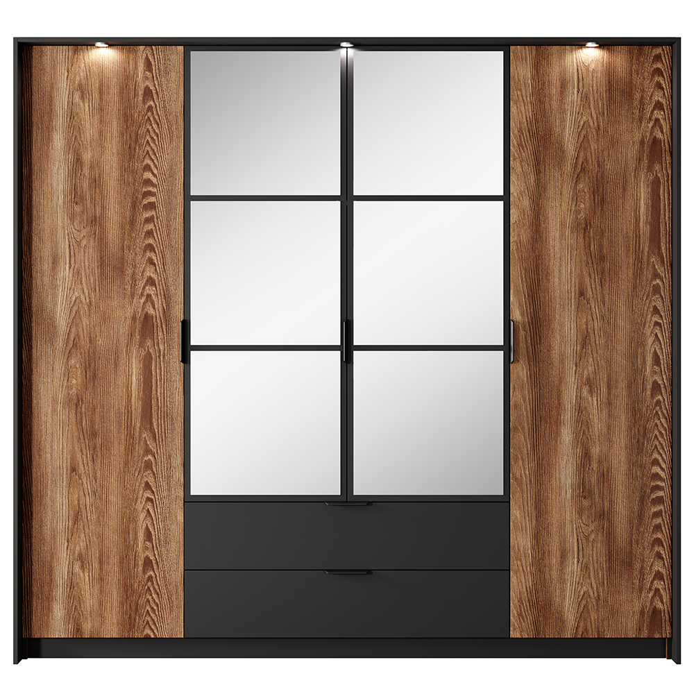 Ložnice MILTON l | 5 dílů | kaštan/antracit