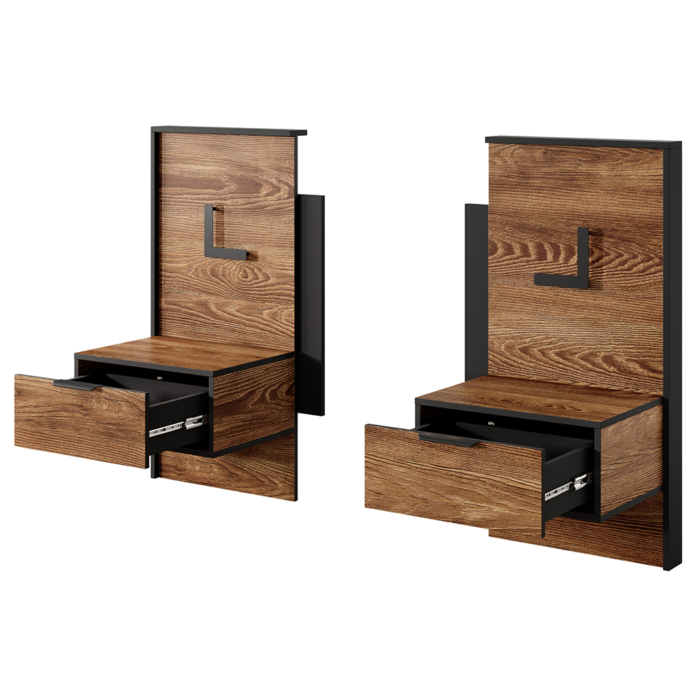 Ložnice MILTON l | 5 dílů | kaštan/antracit