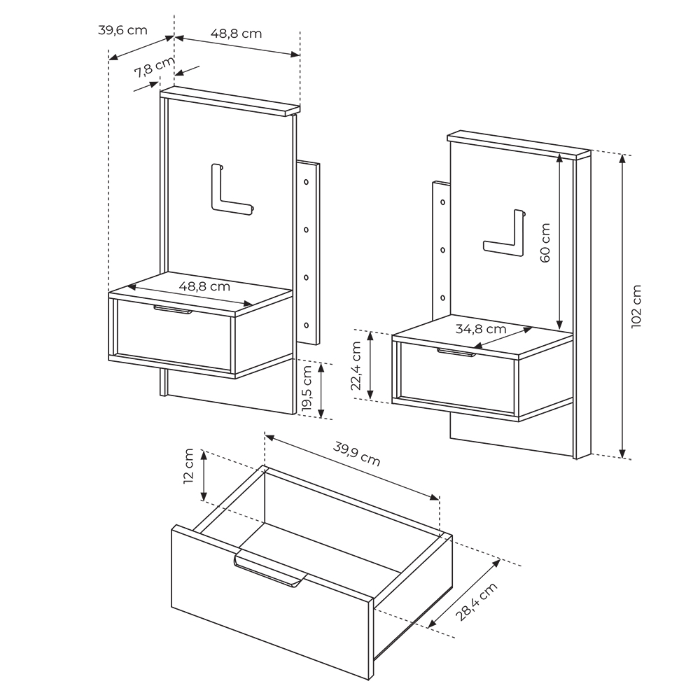 Ložnice MILTON l | 5 dílů | kaštan/antracit