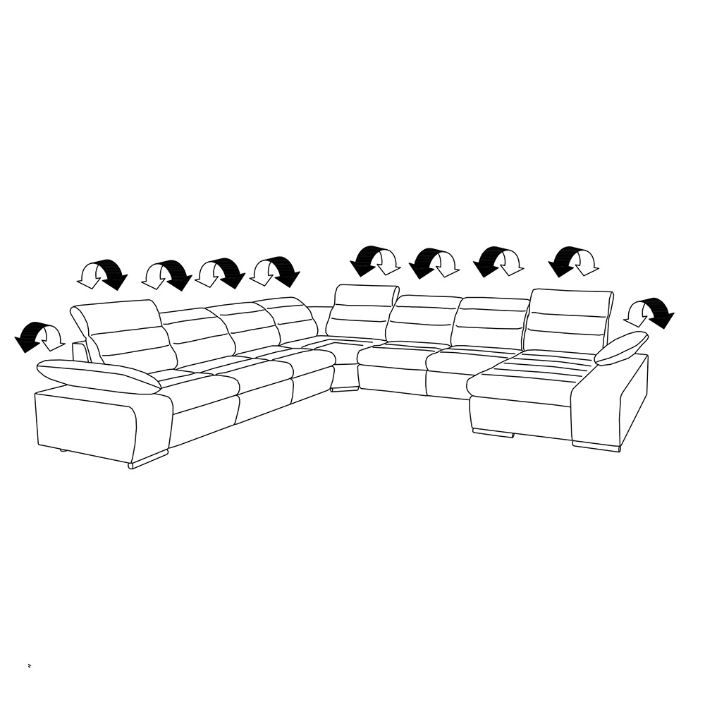 Sedací souprava KORFU IV | 365x365x194 | rozkládací + úložný prostor | VÝBĚR TKANIN