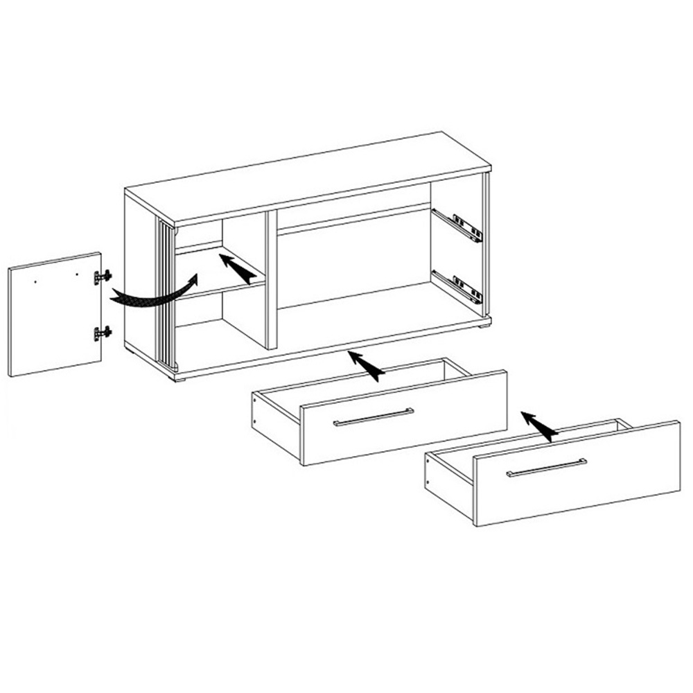 MOLTO c | TV stolek ML4 | 150 cm | artisan/černá