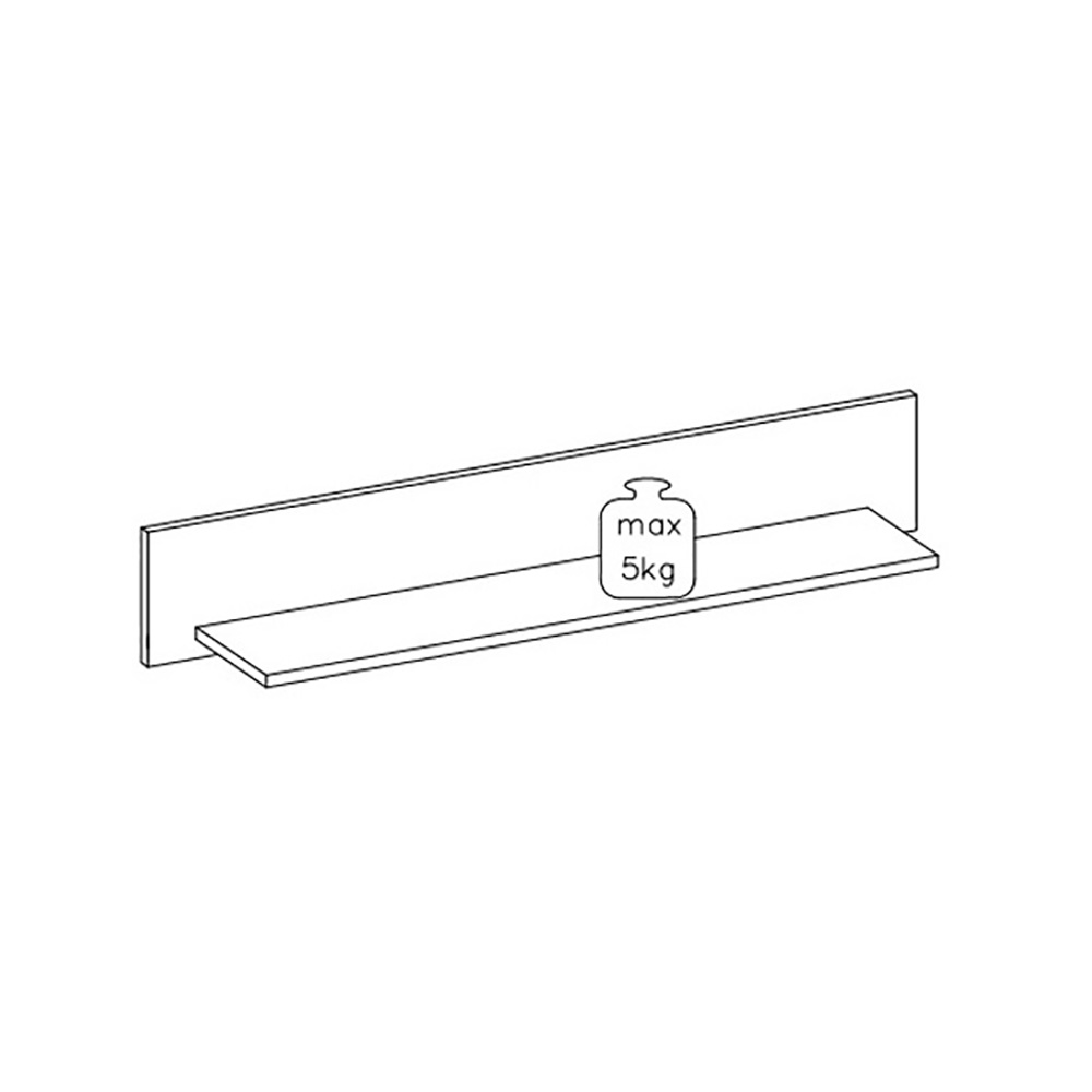 MOLTO c | závěsná police ML6A | 175 cm | artisan