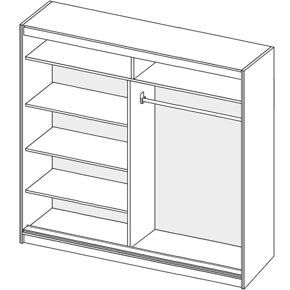 MOLTO c | šatní skříň ML200 | 200 cm | artisan/černá