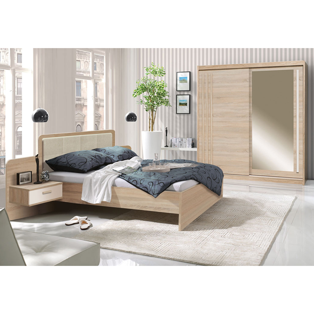 EFFECT s | dvoulůžko  EF2L + rošt | 160x200 cm | sonoma