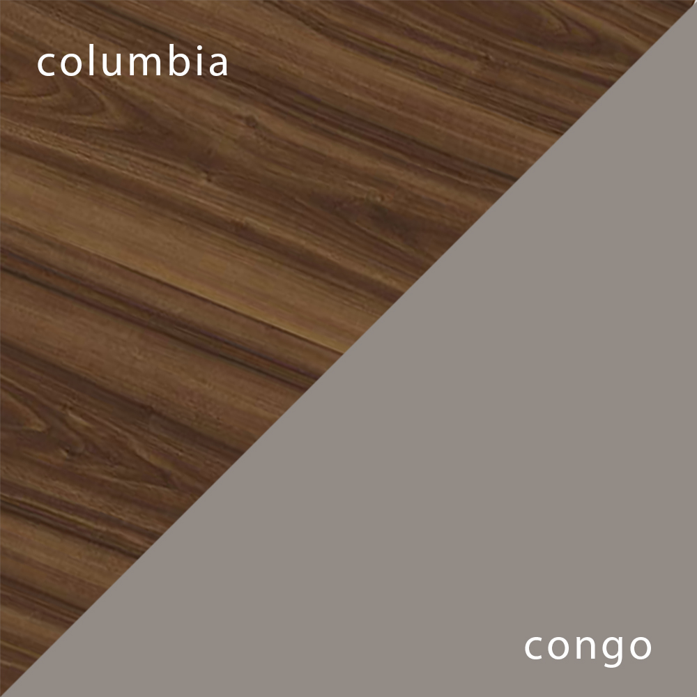 EFFECT c | šatní skříň EF3 se zrcadlem | 150 cm | columbia/congo