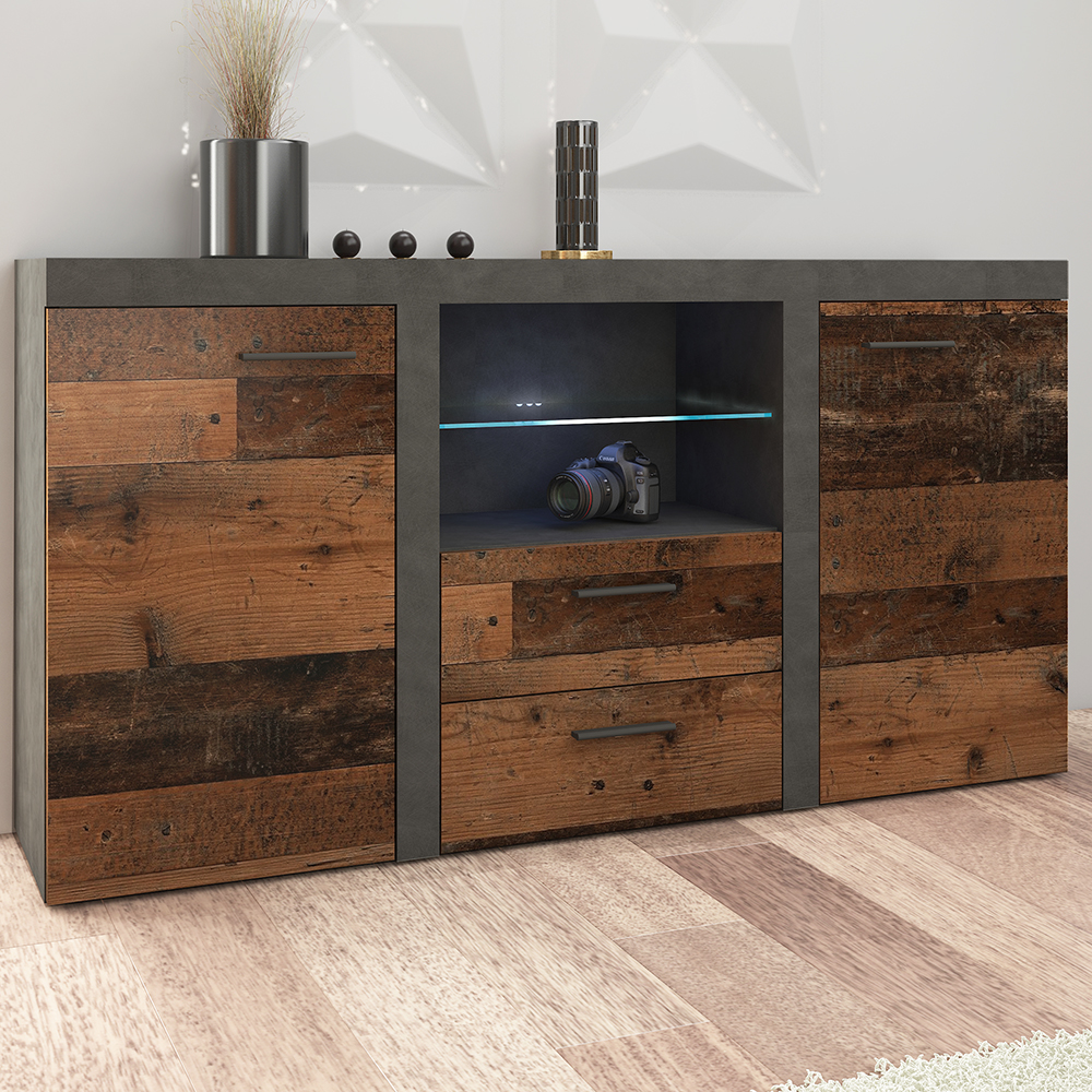 Komoda RUMBA 2F2S | 156,4 cm | old wood style/matera