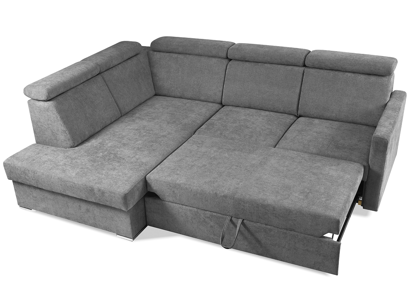 Sedací souprava SLIM Rosario MAX + křeslo | 180x238 | LEVÁ | 466/456 azurová/šedá | POSLEDNÍ KUS