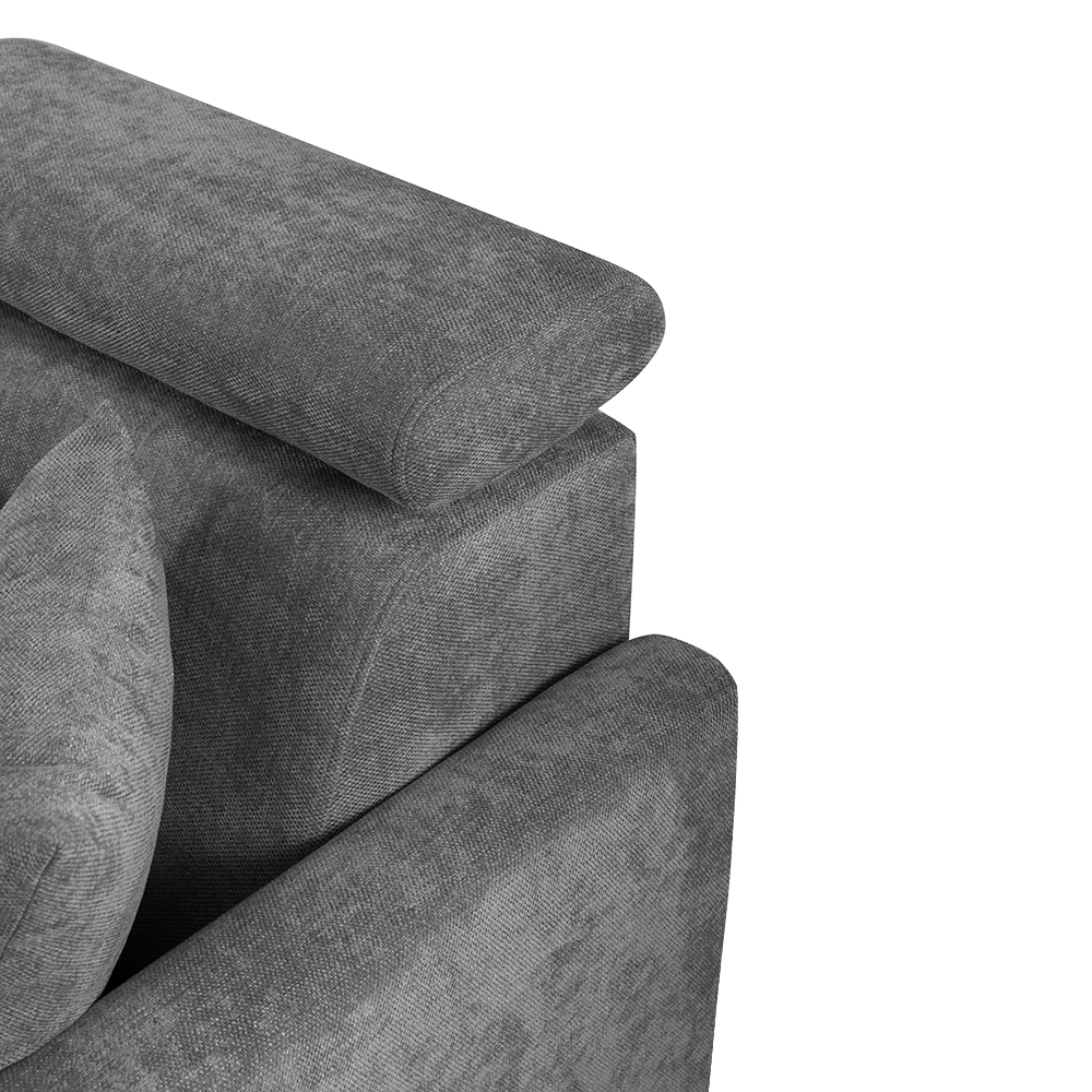 Sedací souprava SLIM Rosario MAX + křeslo | 180x238 | LEVÁ | 466/456 azurová/šedá | POSLEDNÍ KUS