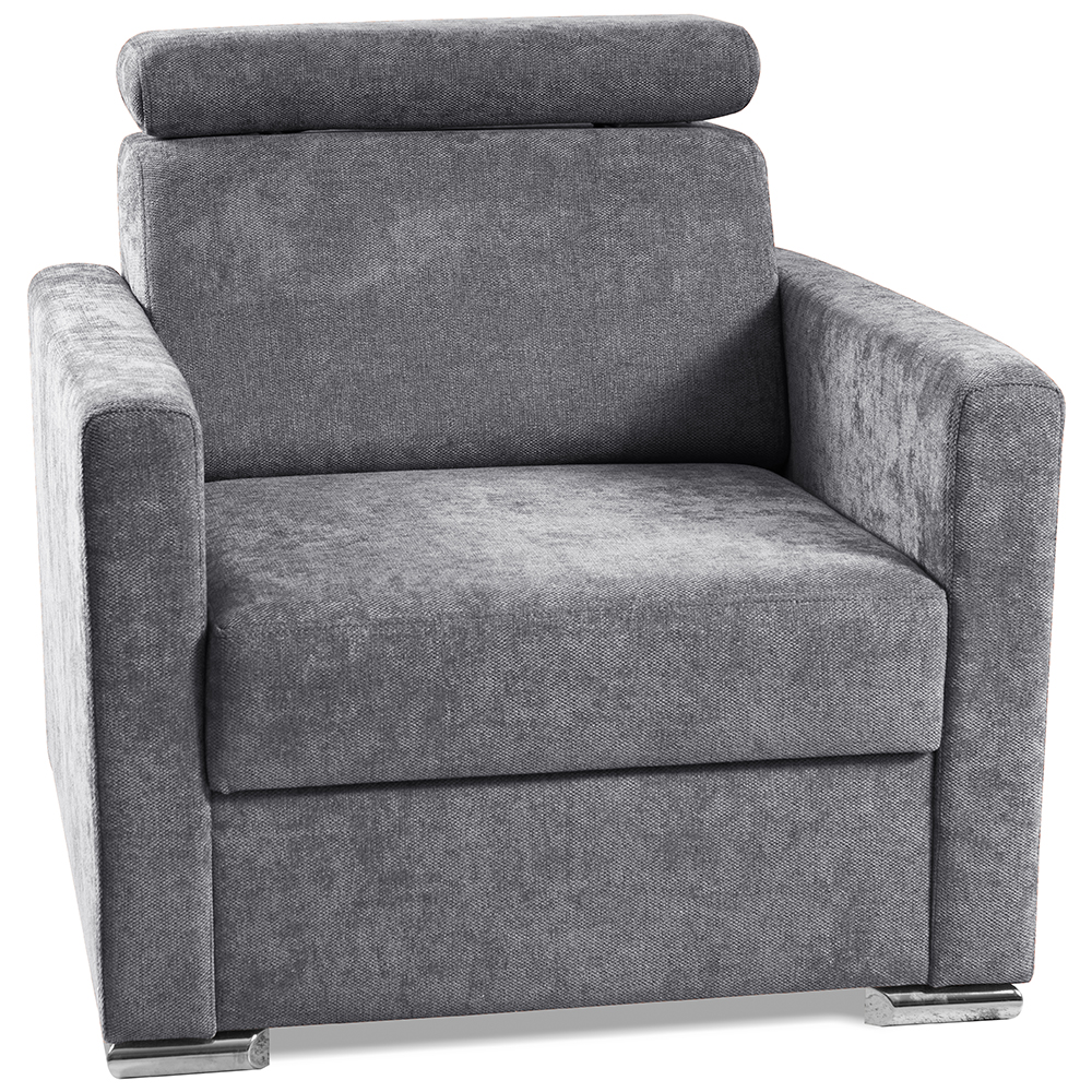 Sedací souprava SLIM Rosario MAX + křeslo | 180x238 | LEVÁ | 466/456 azurová/šedá | POSLEDNÍ KUS