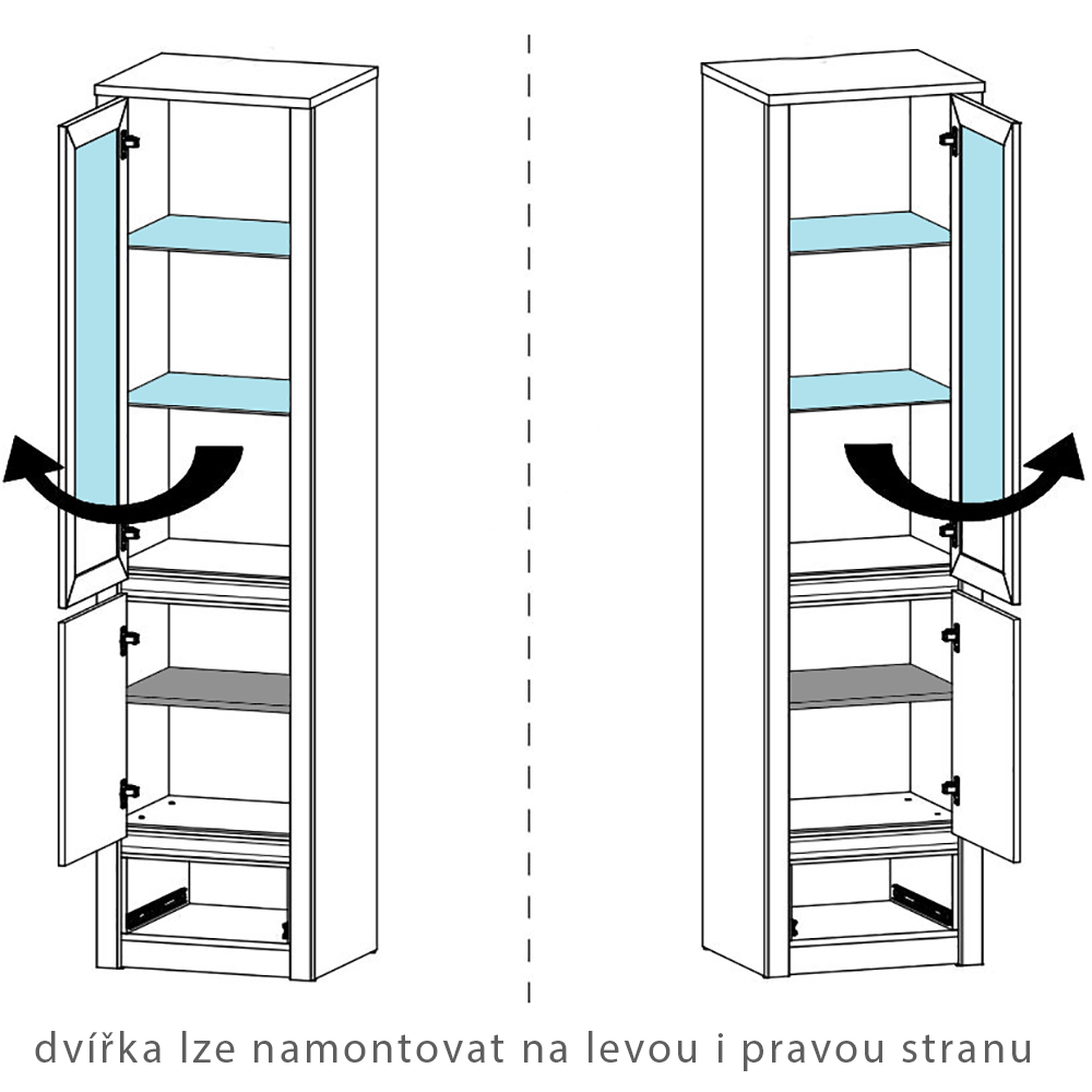 Obývací stěna se skříní MONTANA d | 6 dílů | 270 cm + 140 cm + 120x60 cm | lefkas