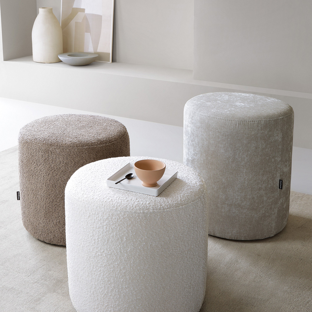 Taburet ROLL 55 | ⌀ 46 cm | kulatý | VÝBĚR TKANIN