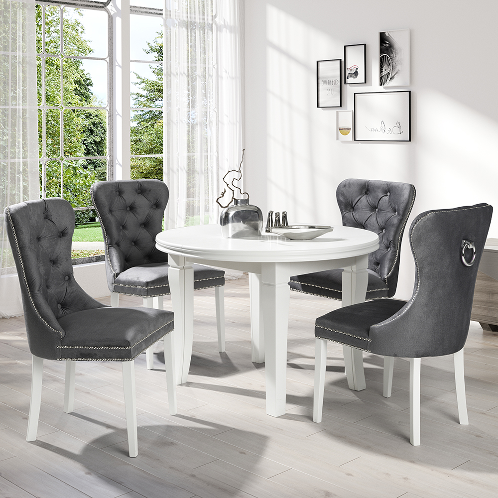 Jídelní stůl LUXI | ⌀ 110 cm kulatý | EXTRA VELKÝ ROZKLAD | VÝBĚR BAREV