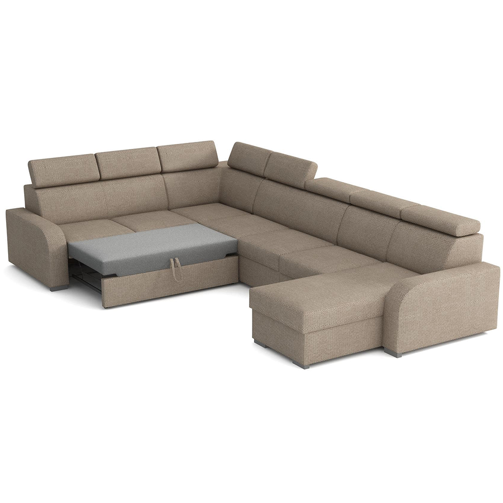 Sedací souprava OSLO U | 250x380x170 | rozkládací + 2x úložný prostor | VÝBĚR TKANIN