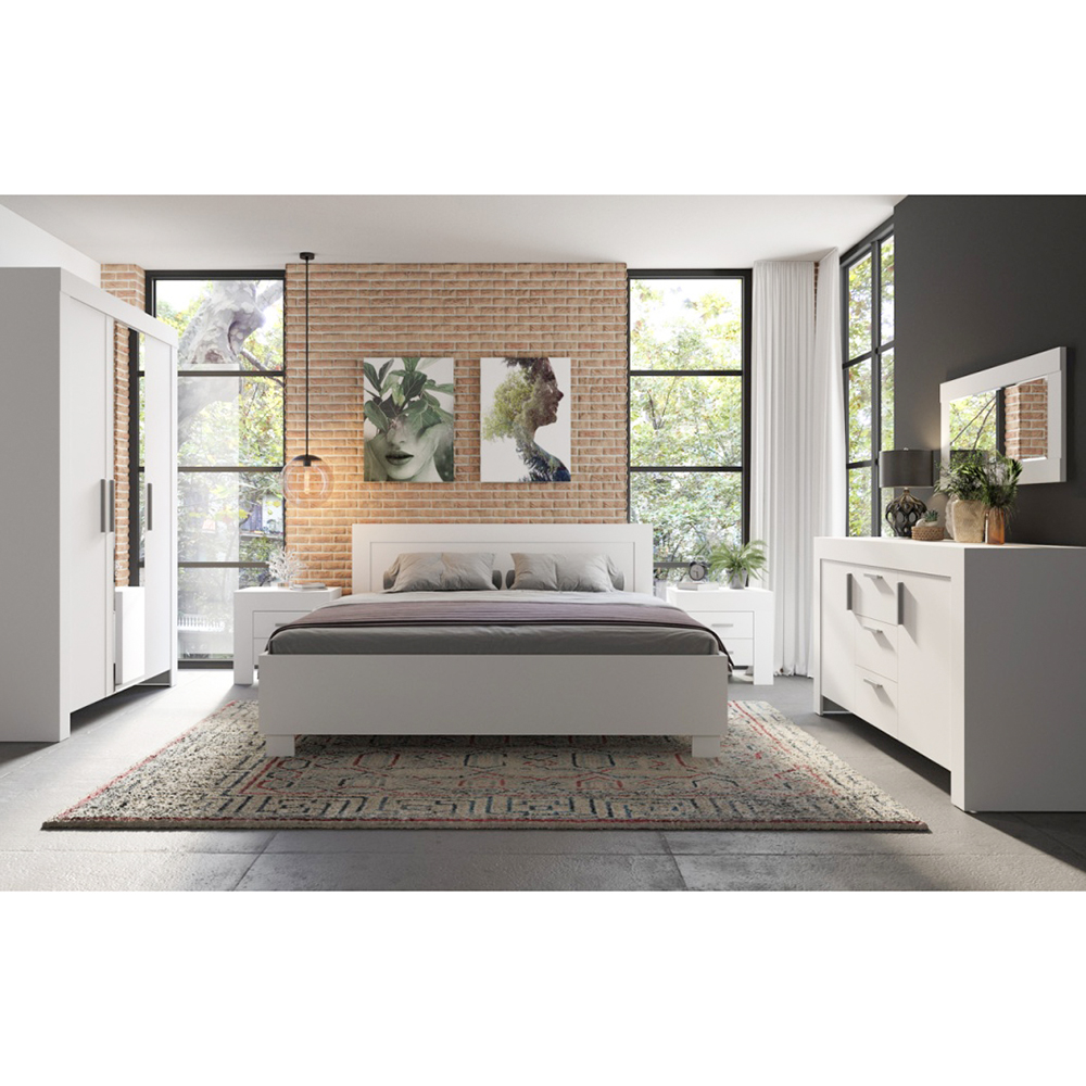 CEZAR b | šatní skříň 1 | 150 cm | bílá