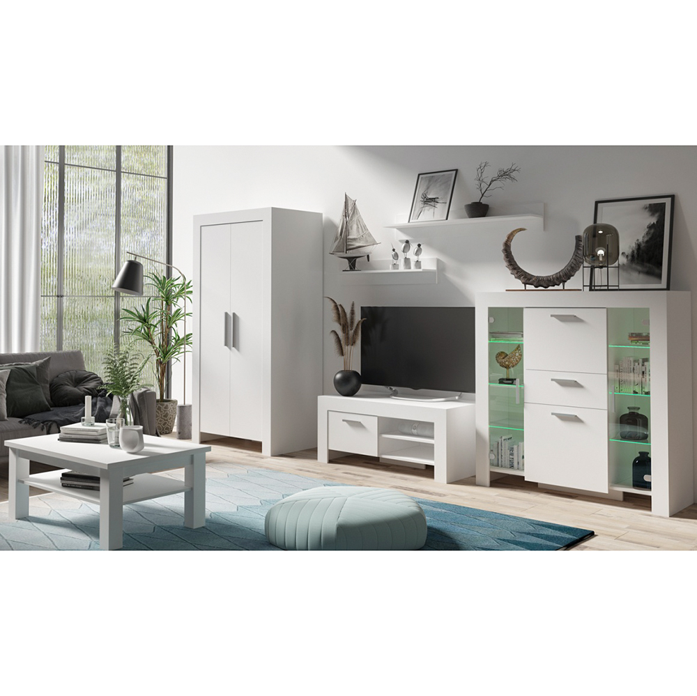 CEZAR b | vitrína 7 | 130 cm | bílá