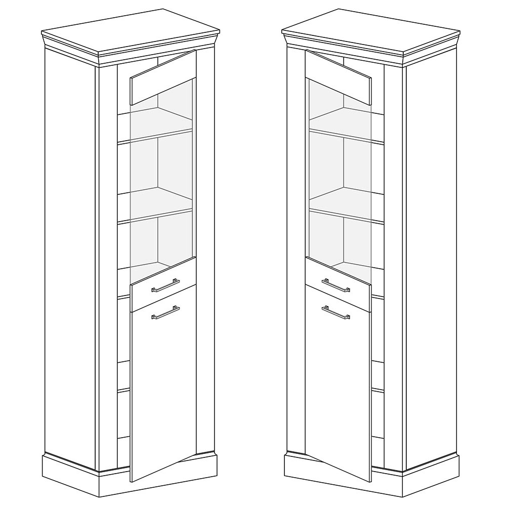 Obývací stěna ANTICA L | sestava B | 306 cm | dub lefkas | POSLEDNÍ KUS