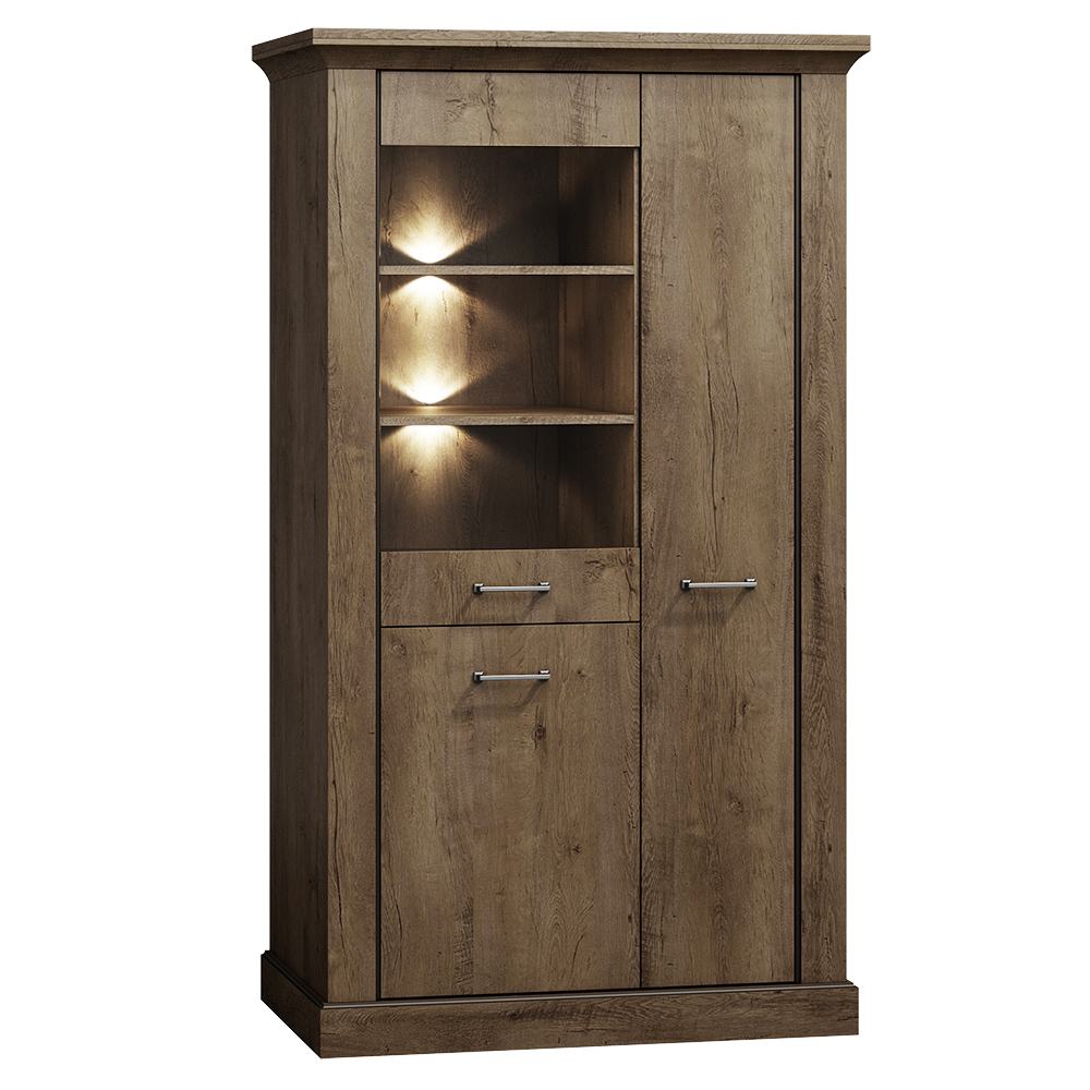 Obývací stěna ANTICA L | sestava B | 306 cm | dub lefkas | POSLEDNÍ KUS