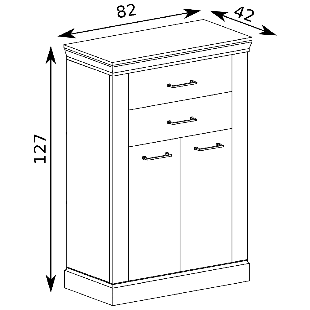 Obývací stěna ANTICA L | sestava E | 291 cm | dub lefkas | POSLEDNÍ KUS
