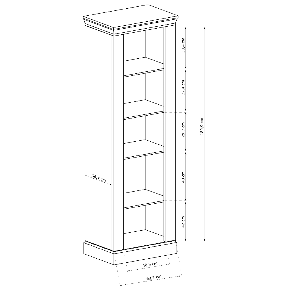 Obývací stěna ANTICA L | sestava G + stolek + komoda | 485 cm | dub lefkas | POSLEDNÍ KUS