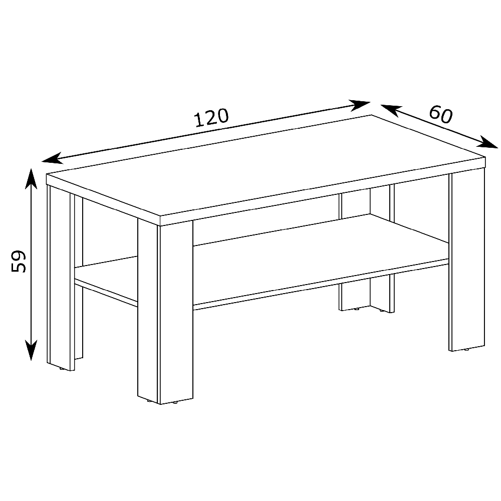 Obývací stěna ANTICA L | sestava G + stolek + komoda | 485 cm | dub lefkas | POSLEDNÍ KUS