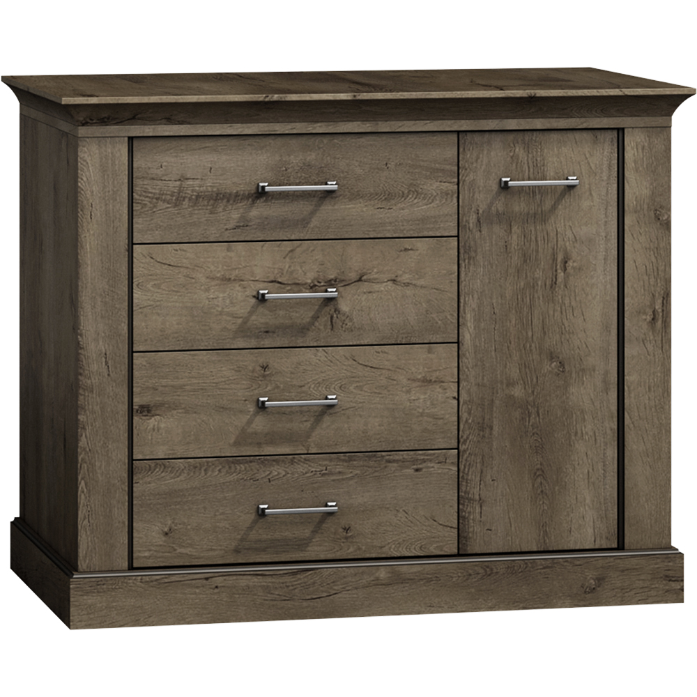 Obývací stěna ANTICA L | sestava G + stolek + komoda | 485 cm | dub lefkas | POSLEDNÍ KUS