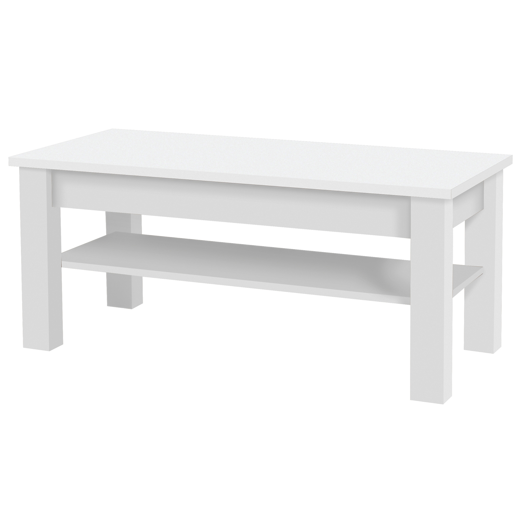 CEZAR b | konferenční stolek 19 | 110x61 cm | bílá