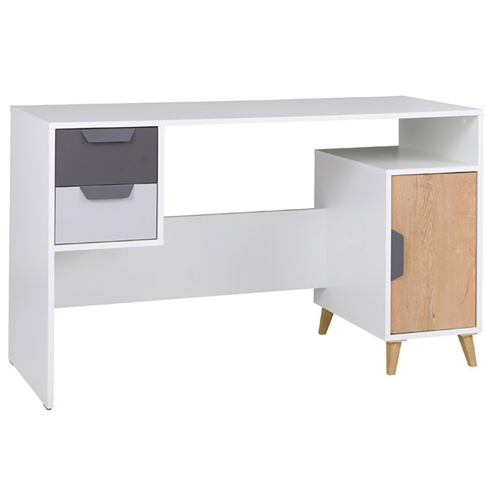 Dětský pokoj JOKER | sestava B | 5 dílů | bílá/grafit/šedá/lefkas světlý