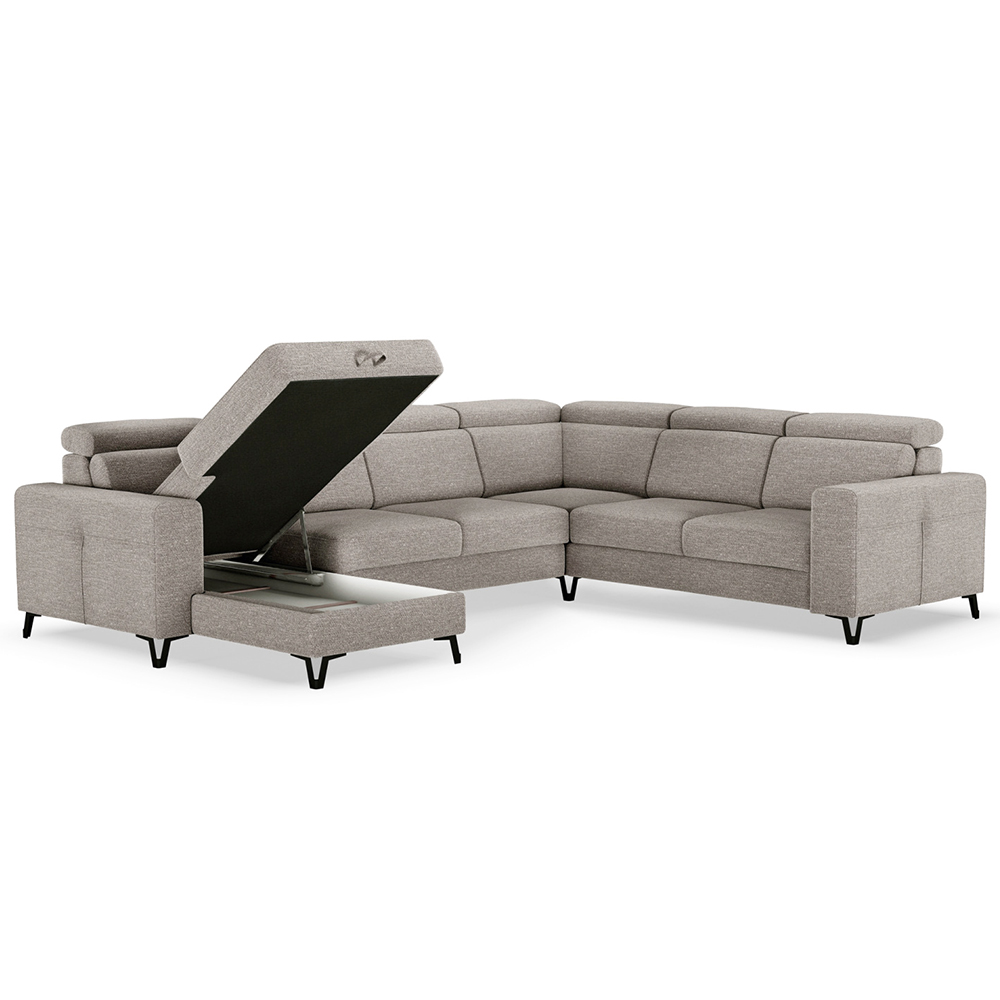 Sedací souprava ASPEN | 176x335x263 | rozkládací + 2x úložný prostor | VÝBĚR TKANIN