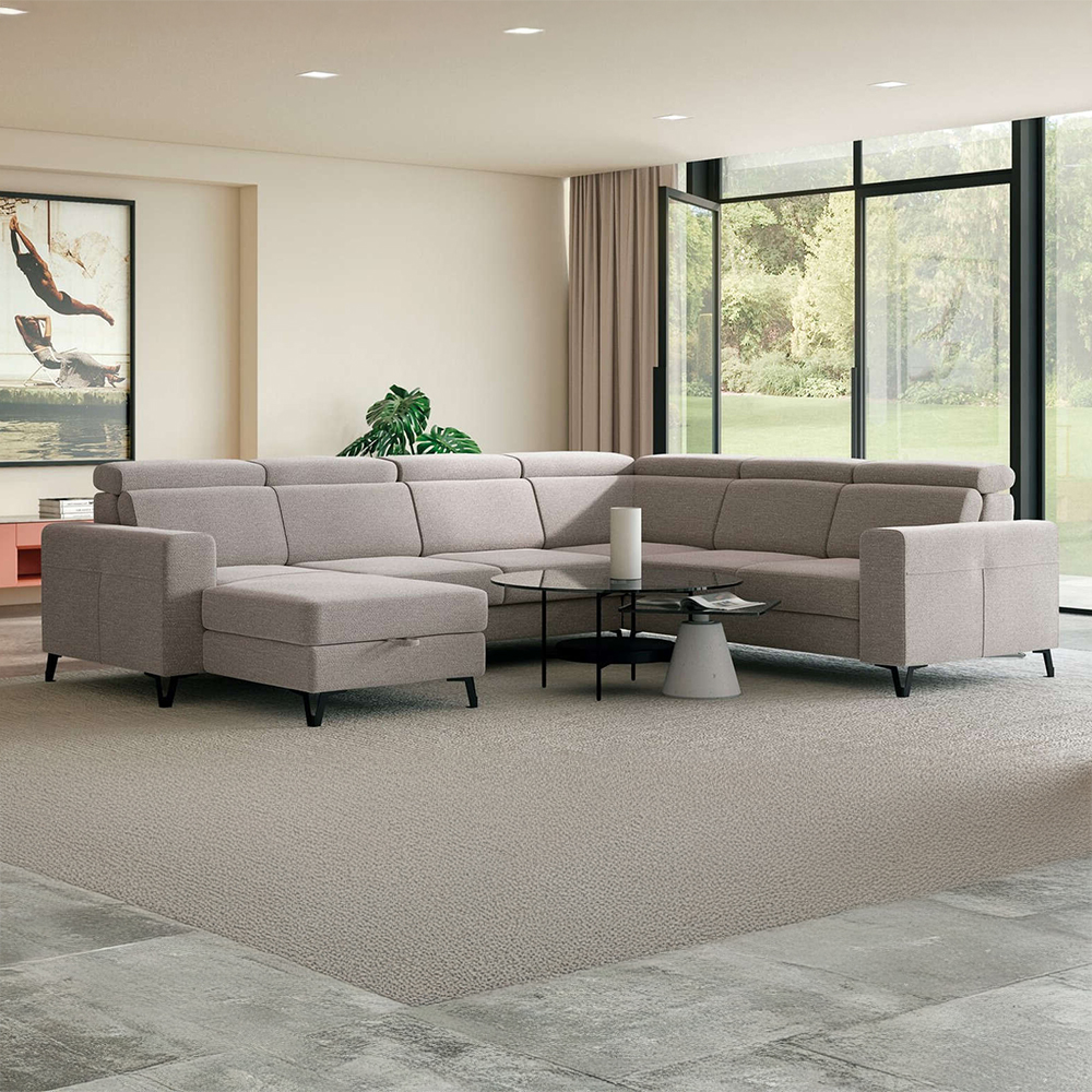 Sedací souprava ASPEN | 176x335x263 | rozkládací + 2x úložný prostor | VÝBĚR TKANIN