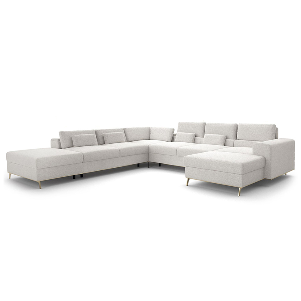 Sedací souprava CHROME NEW | 339x374x185 | rozkládací + úl. prostor | VÝBĚR TKANIN a NOŽIČEK