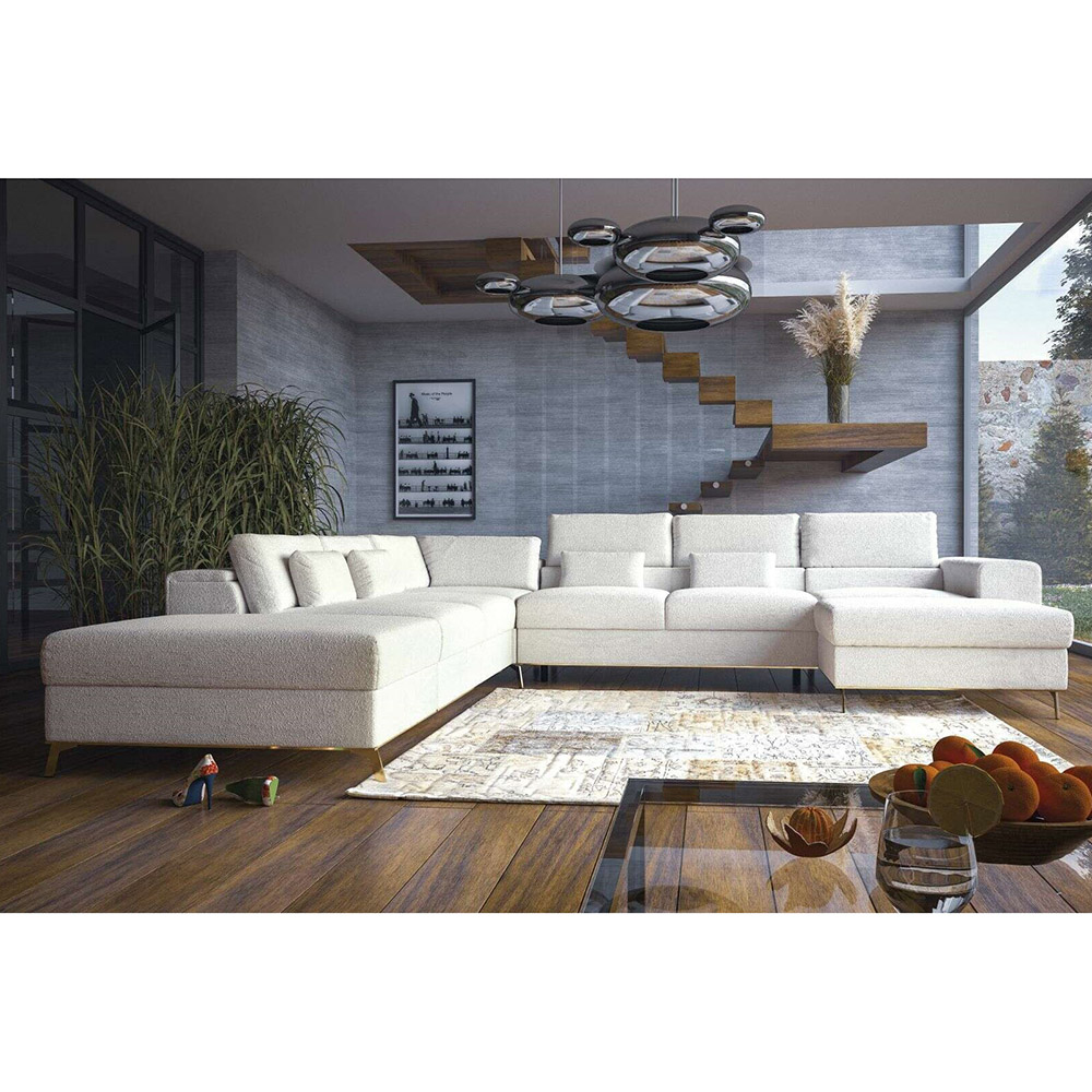 Sedací souprava CHROME NEW | 339x374x185 | rozkládací + úl. prostor | VÝBĚR TKANIN a NOŽIČEK