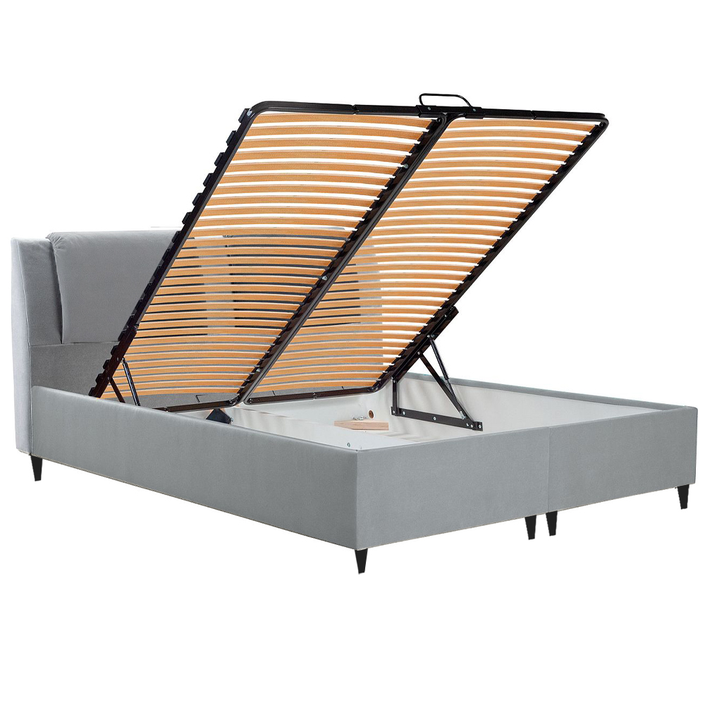 Dvoulůžko KOMFORT HIGH | 160x200 | s úložným prostorem a roštem | VÝBĚR TKANIN A NOŽIČEK