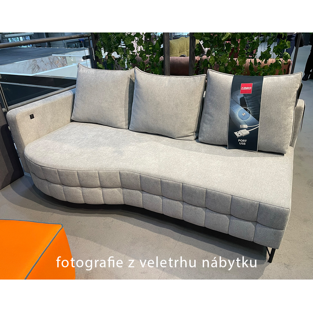 Rozkládací pohovka TWIGGY | 212 cm | LEVÁ | EXTRA KVALITA | zabudovaný USB port | VÝBĚR TKANIN