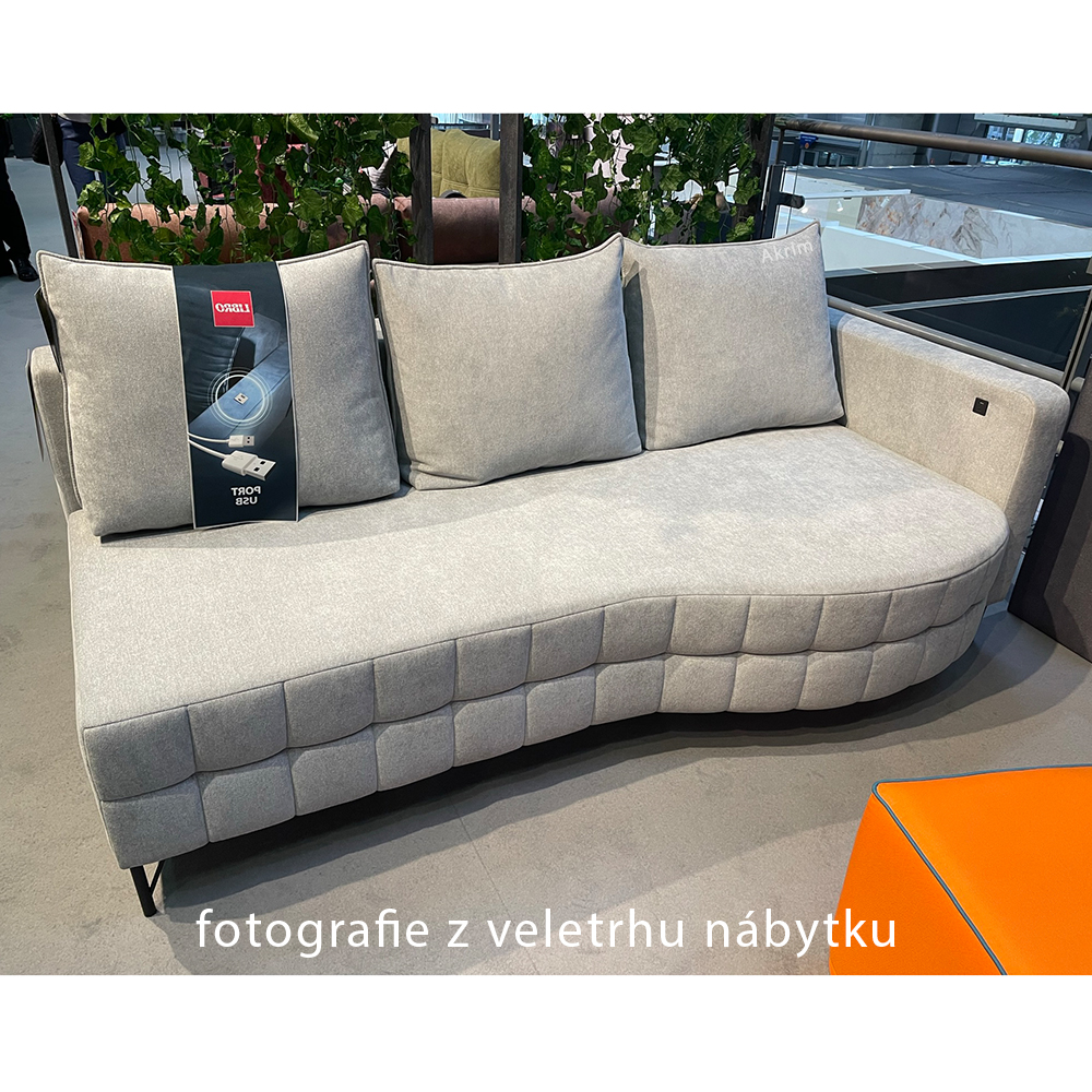 Rozkládací pohovka TWIGGY | 212 cm | PRAVÁ | EXTRA KVALITA | zabudovaný USB port | VÝBĚR TKANIN