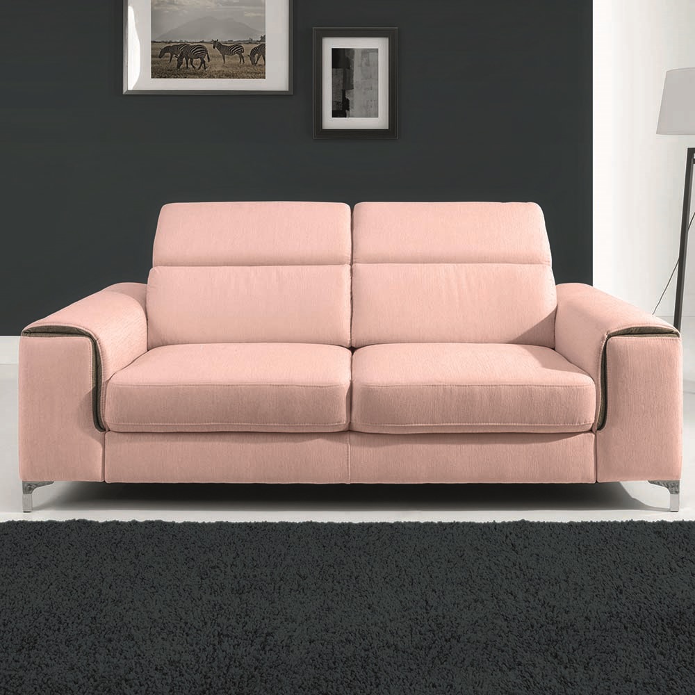 Pohovka GENOVA 3 | 206 cm | nerozkládací + bez úložného prostoru | VÝBĚR TKANIN a NOŽIČEK