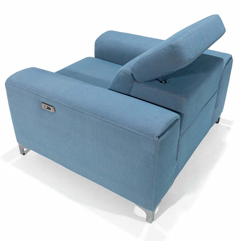 Relaxační křeslo GENOVA | 130 cm | elektrický rozklad | VÝBĚR TKANIN a NOŽIČEK