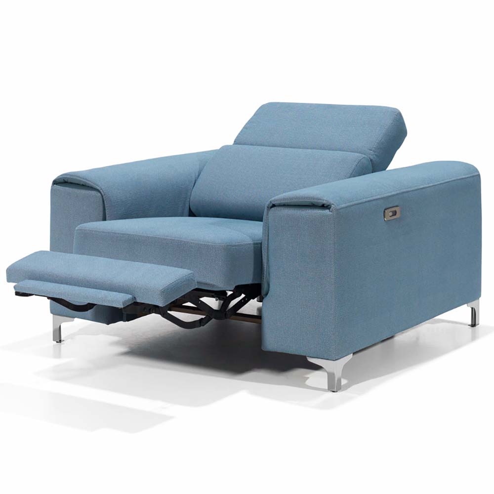 Relaxační křeslo GENOVA | 130 cm | elektrický rozklad | VÝBĚR TKANIN a NOŽIČEK