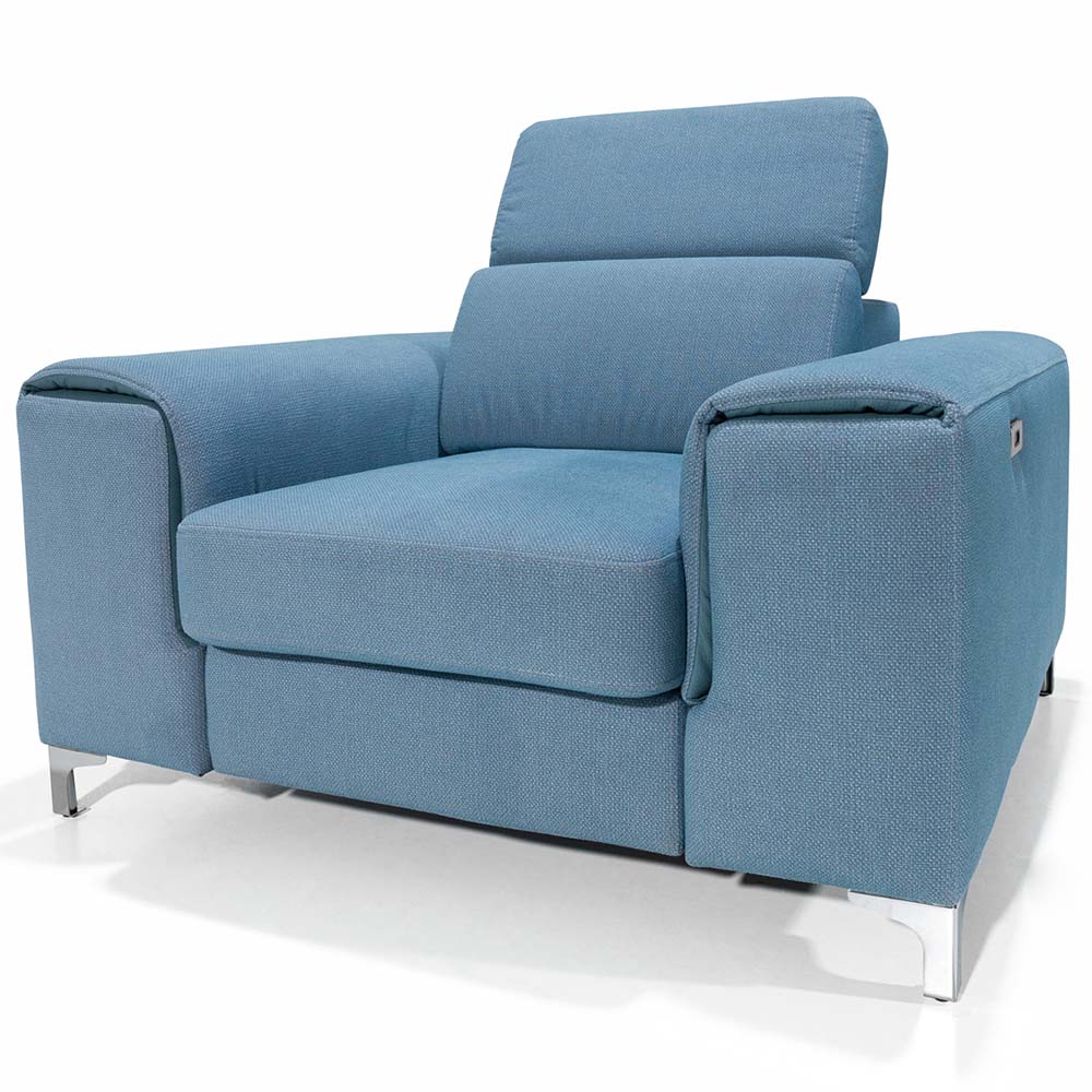 Relaxační křeslo GENOVA | 130 cm | elektrický rozklad | VÝBĚR TKANIN a NOŽIČEK