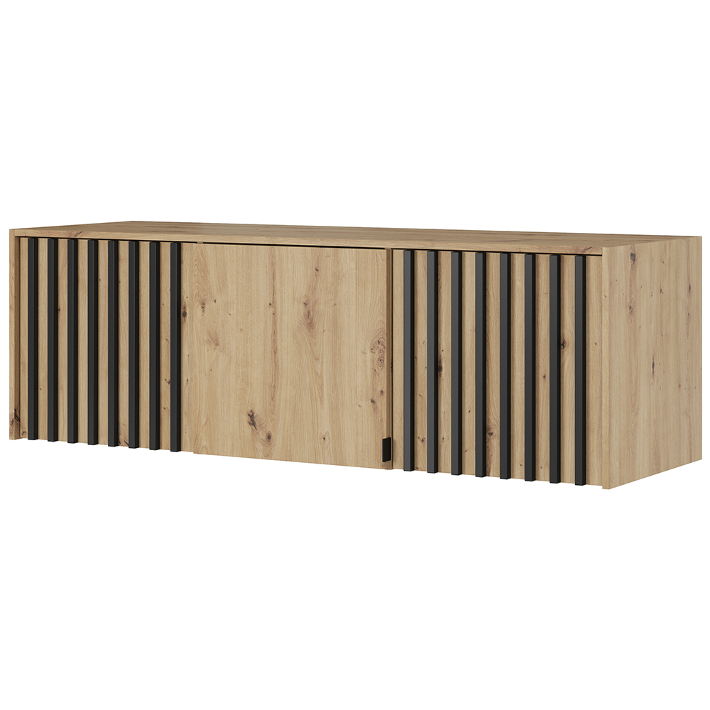 Šatní skříň NELLY 3D se zrcadlem + nástavec | 155 cm | artisan