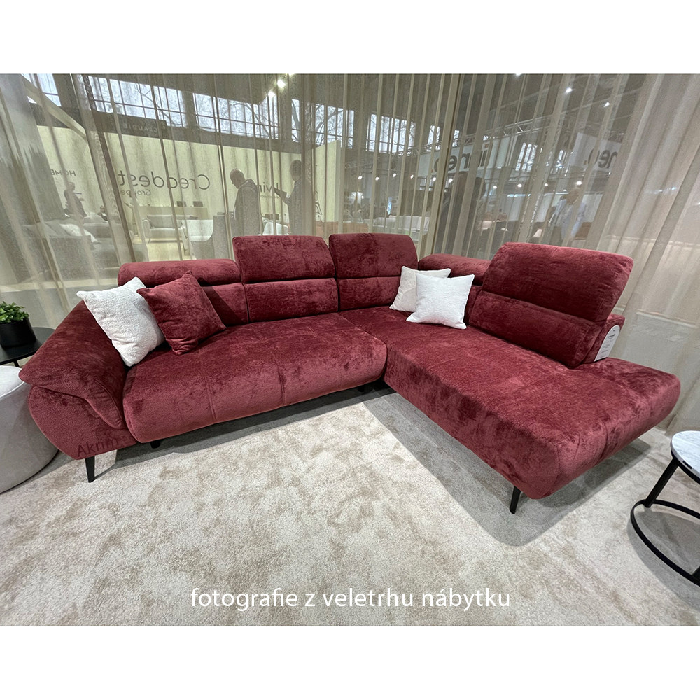 Sedací souprava GANOVA II | 284x208 cm | elektrický rozklad + bez úlož. prostoru | VÝBĚR TKANIN