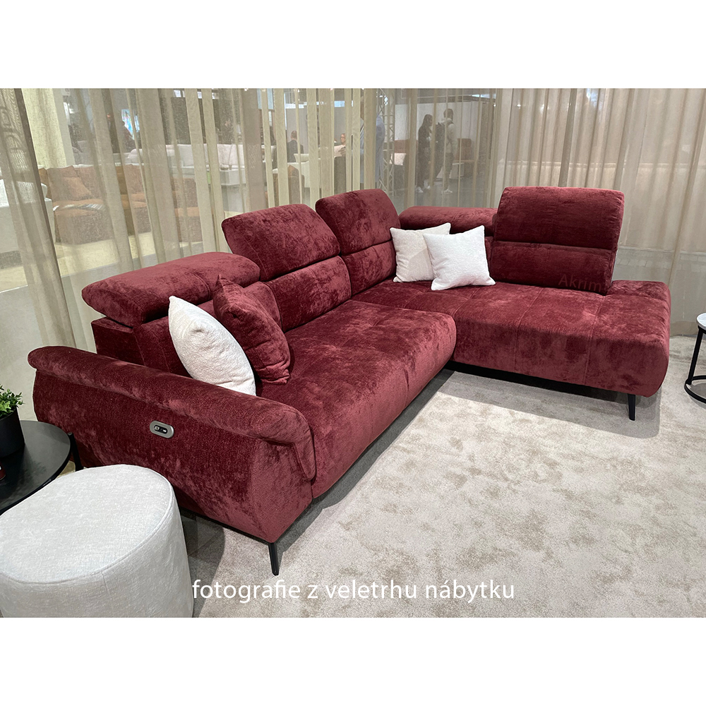 Sedací souprava GANOVA II | 284x208 cm | elektrický rozklad + bez úlož. prostoru | VÝBĚR TKANIN