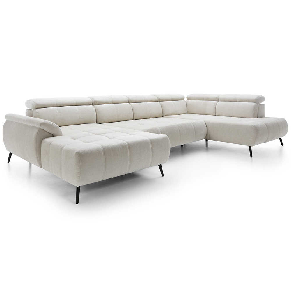 Sedací souprava GANOVA III | 184x375x208 cm | elektrický rozklad + bez úlož. prostoru | VÝBĚR TKANIN