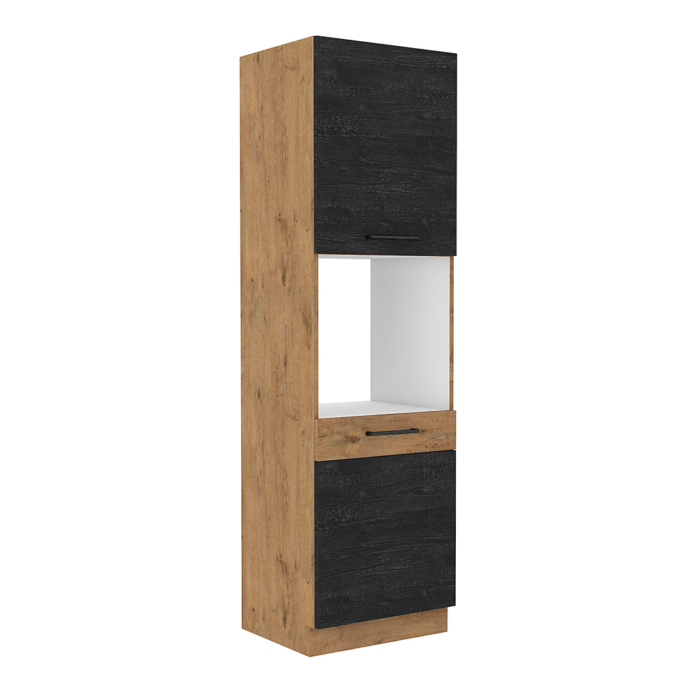 VIGO d | vysoká skříňka 60DP-210 2F na vestavnou troubu | 60 cm | lancelot/dark wood | UNI dvířka