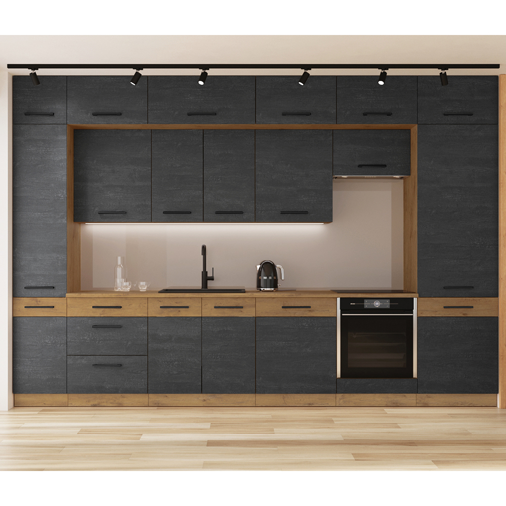 VIGO d | vysoká skříňka 40DK-210 2F potravinová | 40 cm | lancelot/dark wood | UNI dvířka