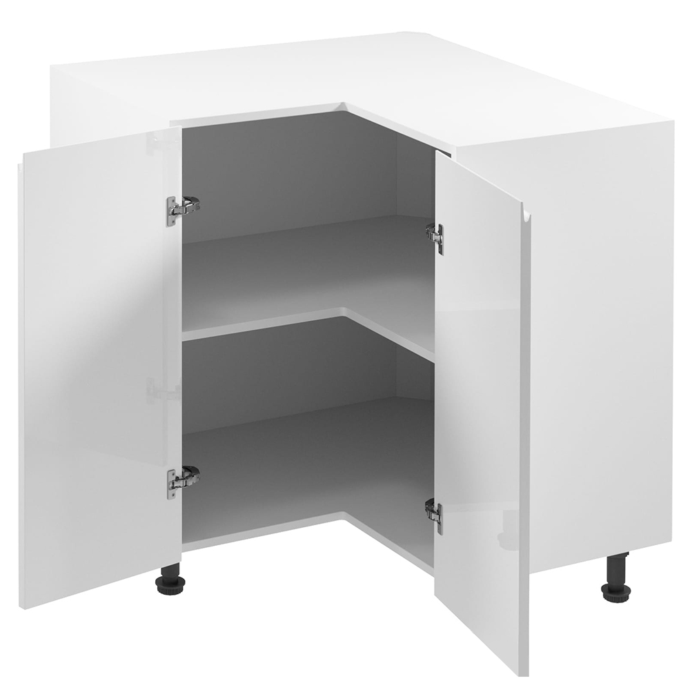 Kuchyňská linka ASPEN b | 300x230 cm | zásuvky METALBOX | SOKL v CENĚ | bílá lesk